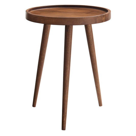 Modway - Chiro Round Wood Side Table by Modway  Living Room Tables Brown - EEI-6830-WAL