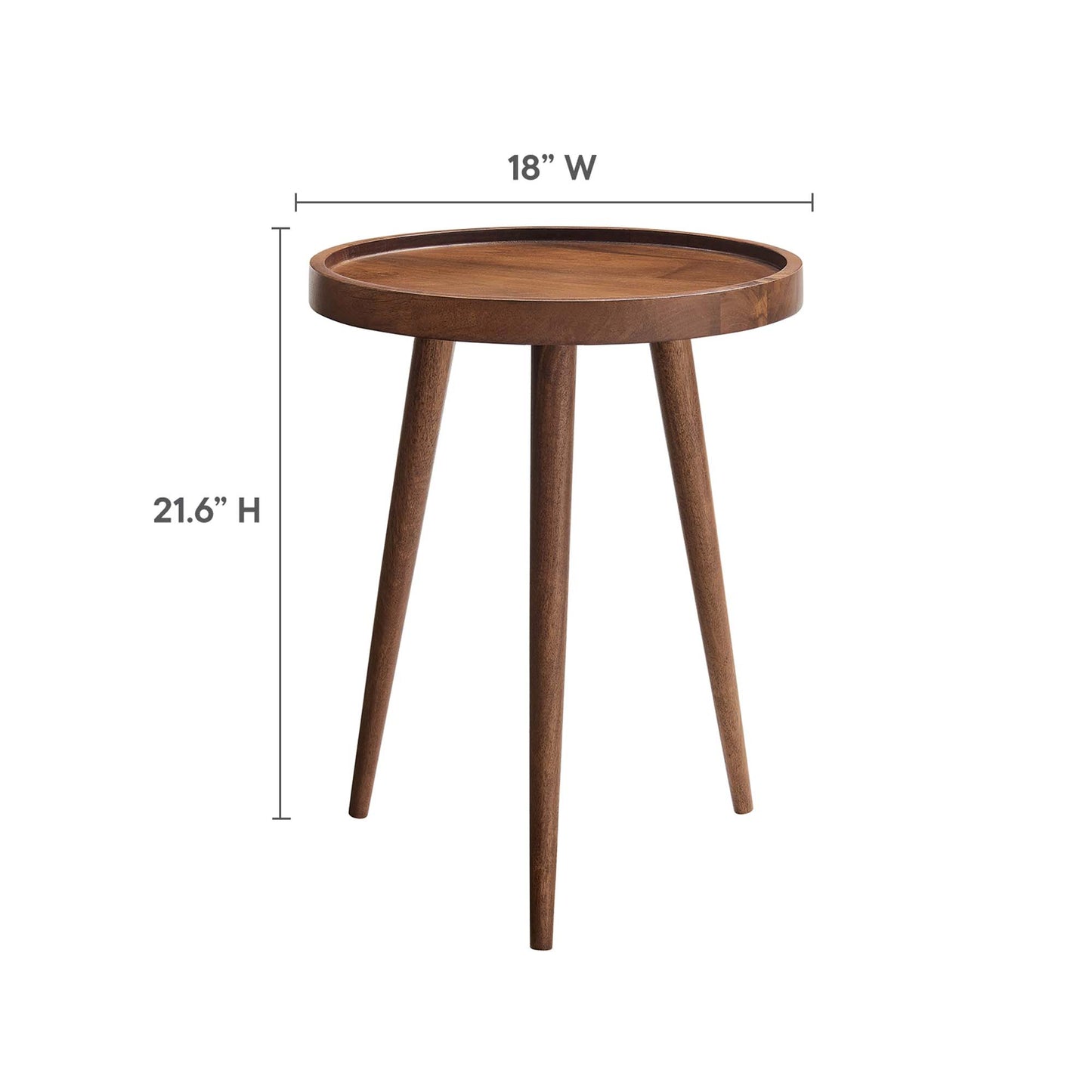 Modway - Chiro Round Wood Side Table by Modway  Living Room Tables Brown - EEI-6830-WAL