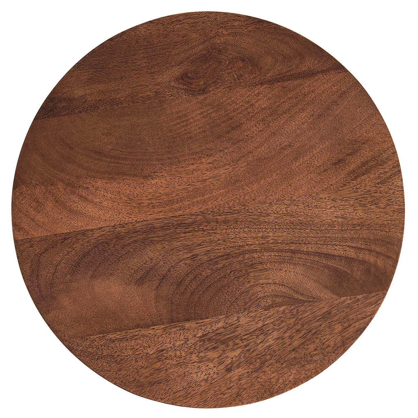 Modway - Valeo Round Wood and Metal Side Table by Modway  Living Room Tables Brown - EEI-6831-WAL