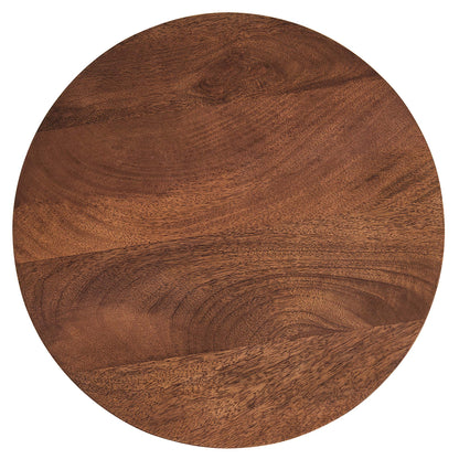 Modway - Valeo Round Wood and Metal Side Table by Modway  Living Room Tables Brown - EEI-6831-WAL