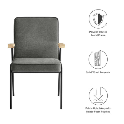 Modway - Vista Dining Armchair by Modway  Bar and Dining Dining Chairs Gray - EEI-6835-SLA