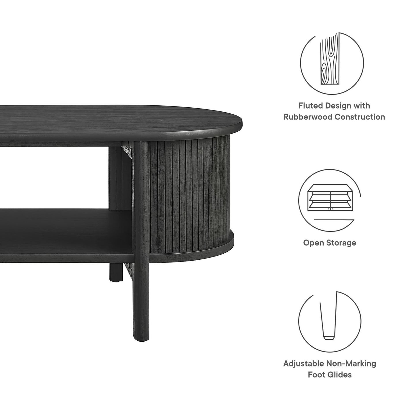 Modway - Cadence Coffee Table by Modway  Living Room Tables Black - EEI-6837-BLK