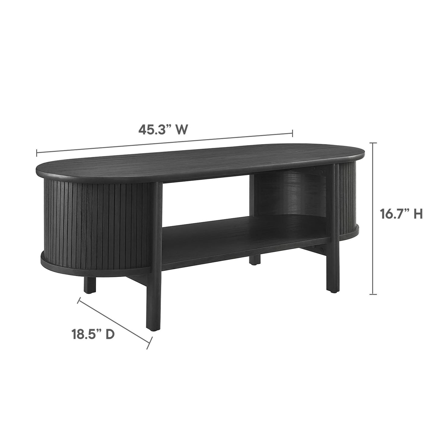 Modway - Cadence Coffee Table by Modway  Living Room Tables Black - EEI-6837-BLK