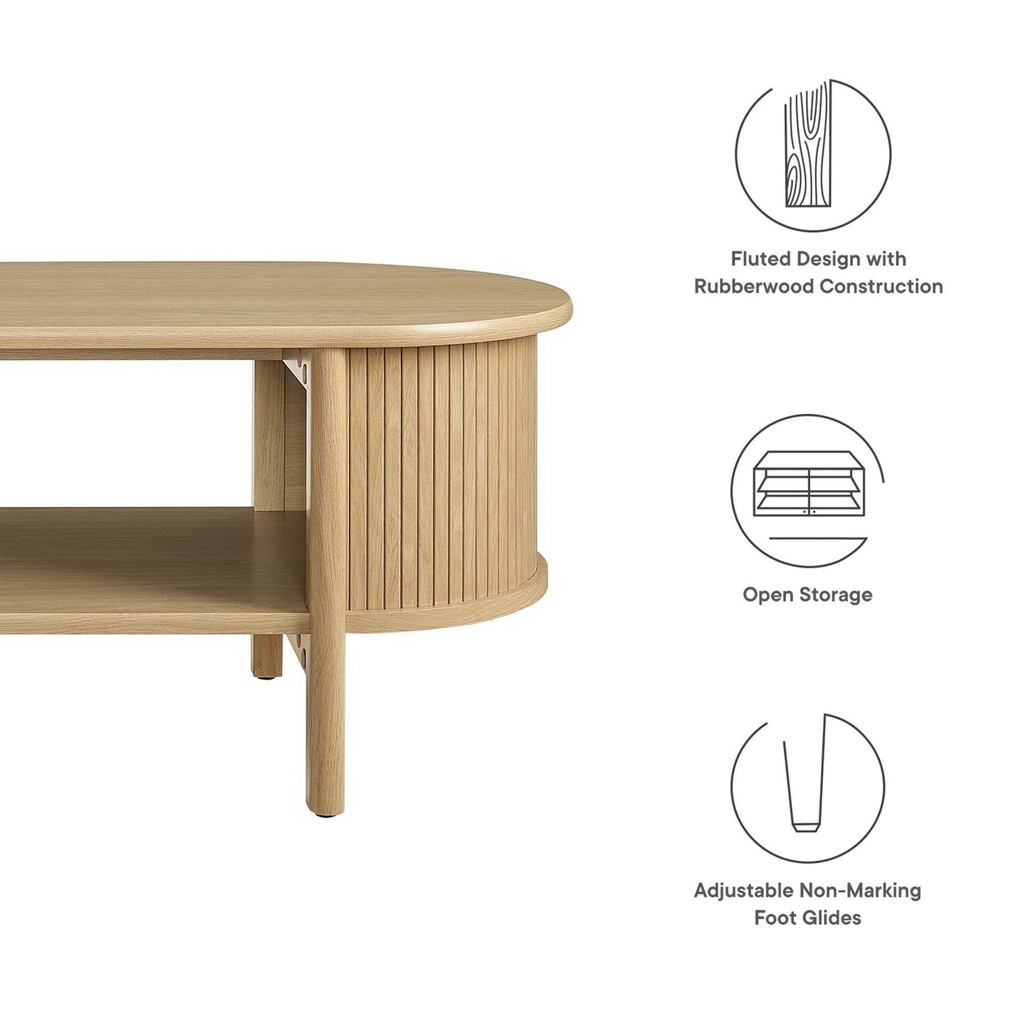 Modway - Cadence Coffee Table by Modway  Living Room Tables Brown - EEI-6837-OAK