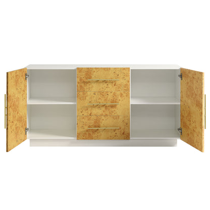 Modway - Abel 59 Inch Burl Wood Sideboard Buffet TV Stand by Modway  Living Room Decor Brown - EEI-6848-WHI-BUR