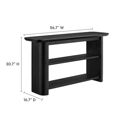 Modway - Calix 57? Console Table by Modway  Living Room Tables Black - EEI-6849-BLK