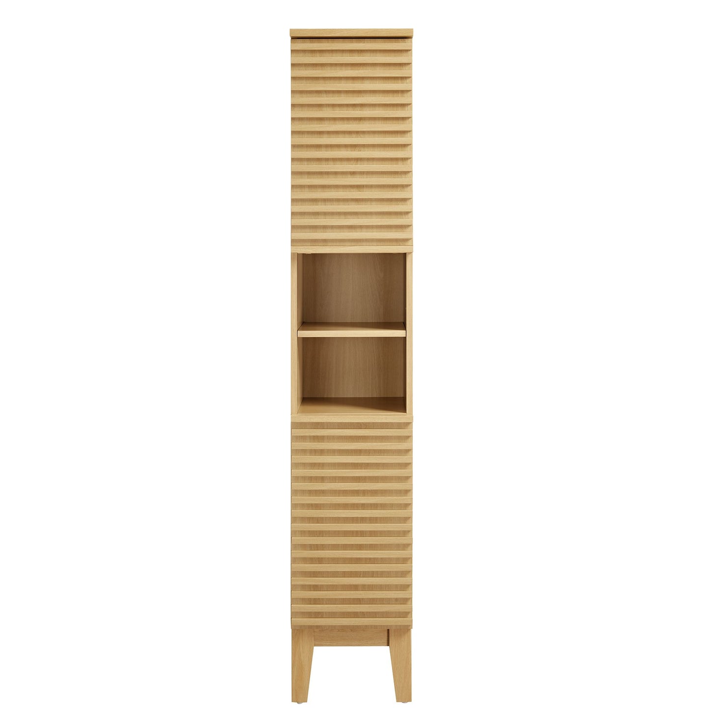 Modway - Render Tall Narrow Bathroom Storage Cabinet by Modway  Bathroom Vanities Brown - EEI-6851-OAK