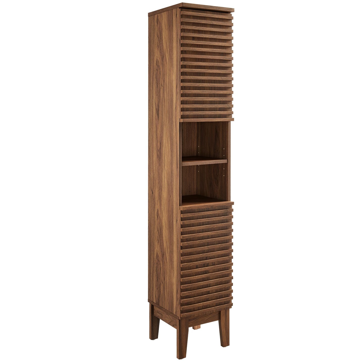 Modway - Render Tall Narrow Bathroom Storage Cabinet by Modway  Bathroom Vanities Brown - EEI-6851-WAL