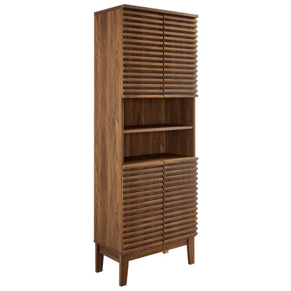 Modway - Render Tall Bathroom Storage Cabinet by Modway  Bathroom Vanities Brown - EEI-6852-WAL