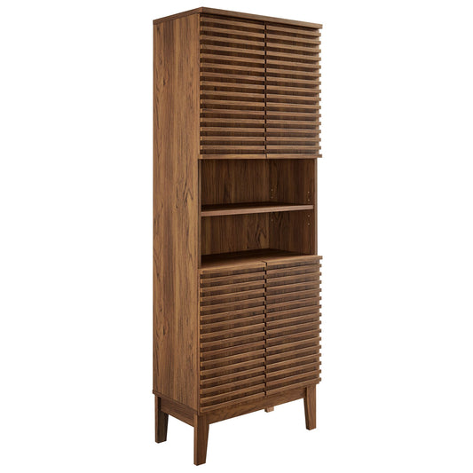 Modway - Render Tall Bathroom Storage Cabinet by Modway  Bathroom Vanities Brown - EEI-6852-WAL