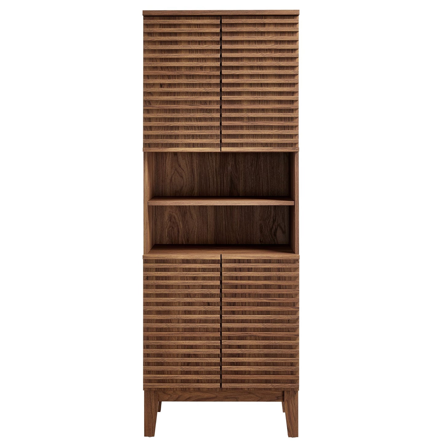 Modway - Render Tall Bathroom Storage Cabinet by Modway  Bathroom Vanities Brown - EEI-6852-WAL