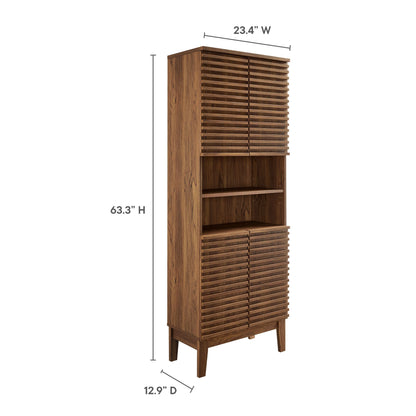 Modway - Render Tall Bathroom Storage Cabinet by Modway  Bathroom Vanities Brown - EEI-6852-WAL