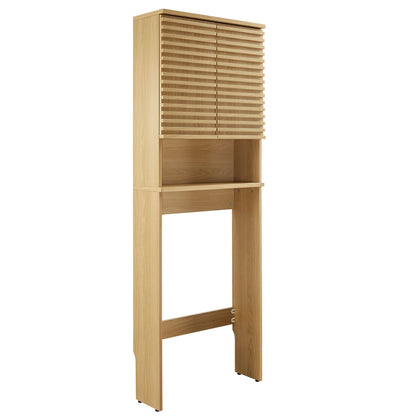 Modway - Render Over the Toilet Bathroom Storage Cabinet by Modway  Bathroom Vanities Brown - EEI-6853-OAK