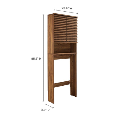 Modway - Render Over the Toilet Bathroom Storage Cabinet by Modway  Bathroom Vanities Brown - EEI-6853-WAL