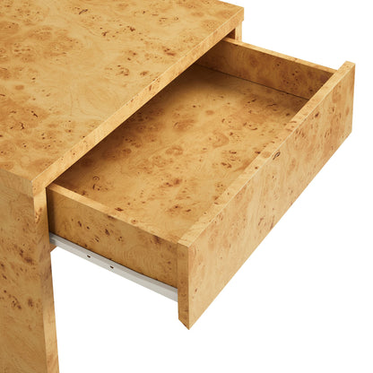 Modway - Hudson 1-Drawer Burl Wood Nightstand by Modway Bedroom Case Goods Natural - EEI-6855-BUR