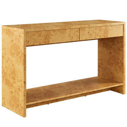 Modway - Hudson 2-Drawer Burl Wood Console Table by Modway Living Room Tables Natural - EEI-6857-BUR