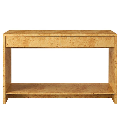 Modway - Hudson 2-Drawer Burl Wood Console Table by Modway Living Room Tables Natural - EEI-6857-BUR
