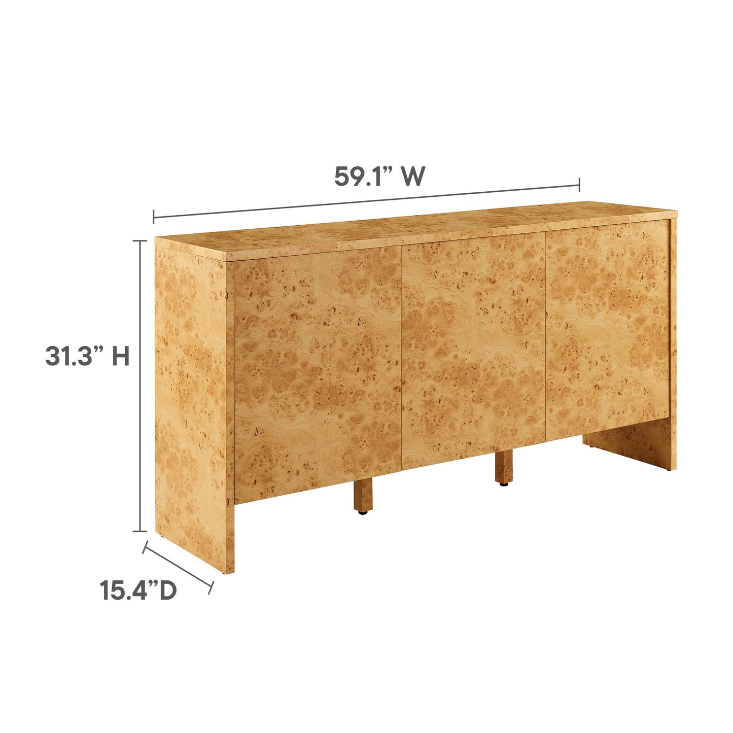 Modway - Hudson 60" Burl Wood Sideboard by Modway Living Room Decor Natural - EEI-6860-BUR