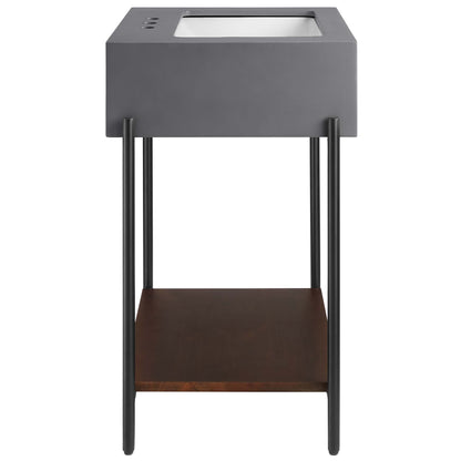 Modway - Etch 24" Bathroom Vanity with Sink by Modway  Bathroom Vanities White - EEI-6861-BLK-WHI