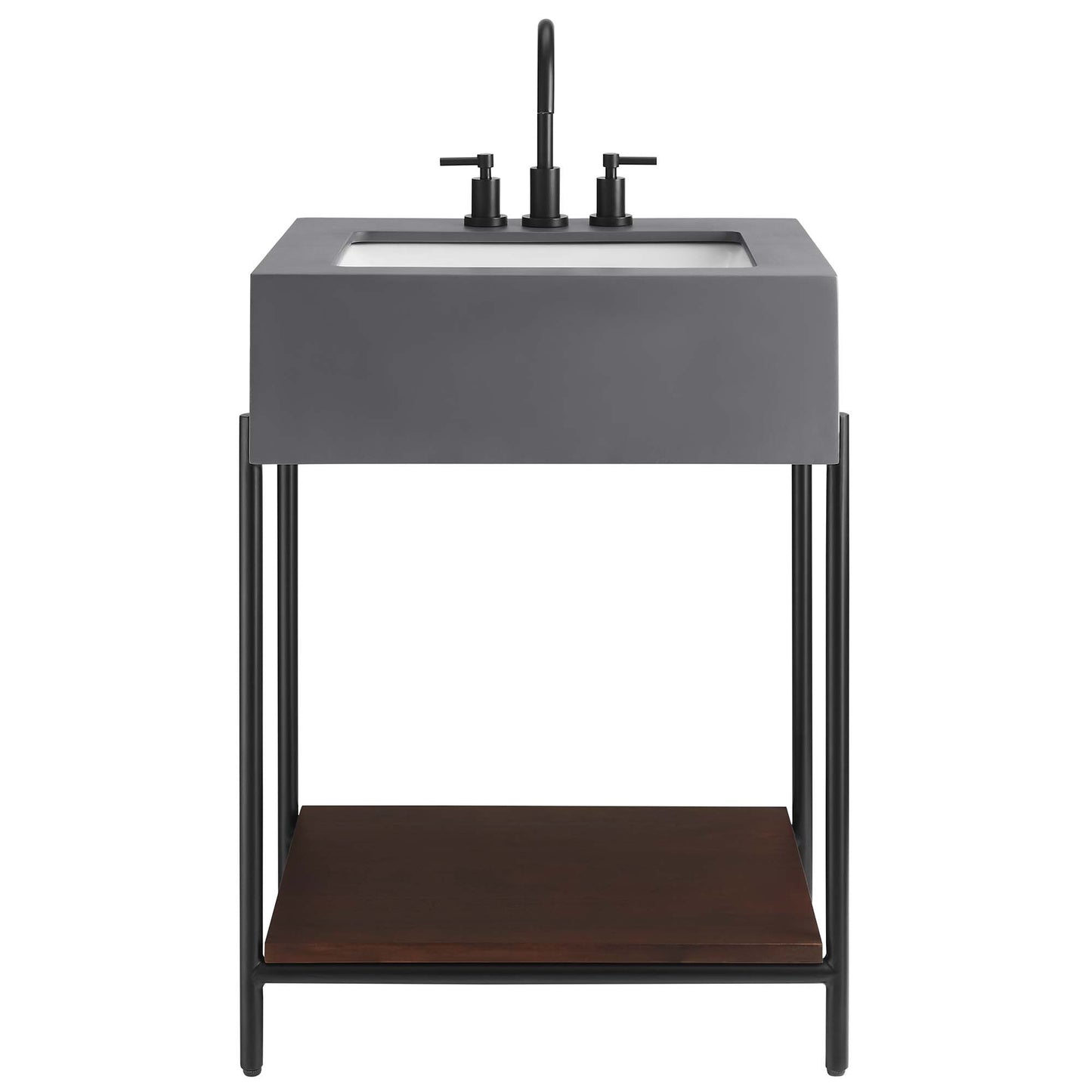 Modway - Etch 24" Bathroom Vanity with Sink by Modway  Bathroom Vanities White - EEI-6861-BLK-WHI