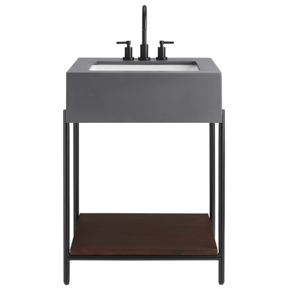 Modway - Etch 24" Bathroom Vanity with Sink by Modway  Bathroom Vanities White - EEI-6861-BLK-WHI