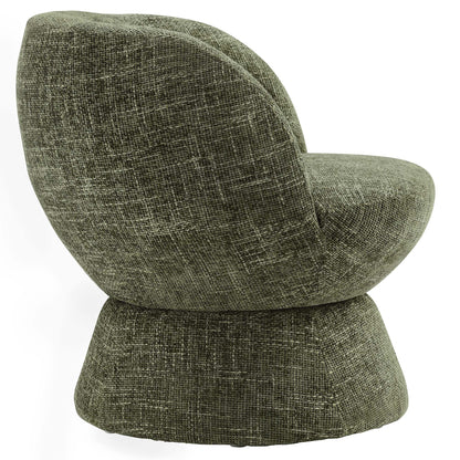 Modway - Vesta Chenille Fabric Upholstered Swivel Chair by Modway  Living Room Sofas and Armchairs Green - EEI-6863-BAS