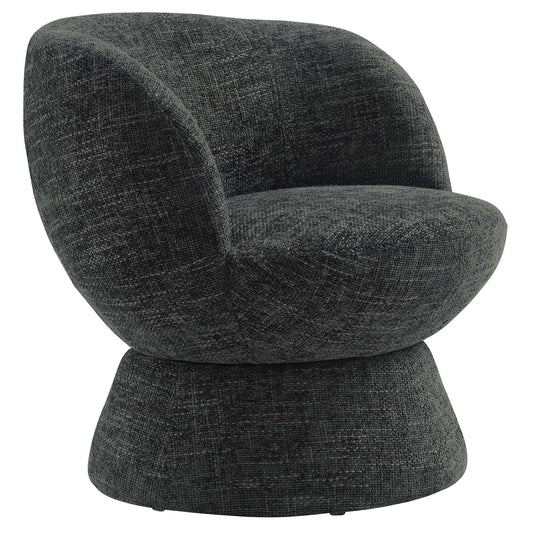 Modway - Vesta Chenille Fabric Upholstered Swivel Chair by Modway  Living Room Sofas and Armchairs Gray - EEI-6863-CAR