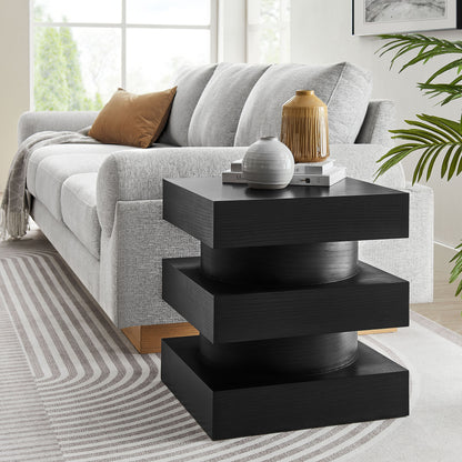 Modway - Perpetuate Totem End Table by Modway  Living Room Tables Black - EEI-6864-BLK