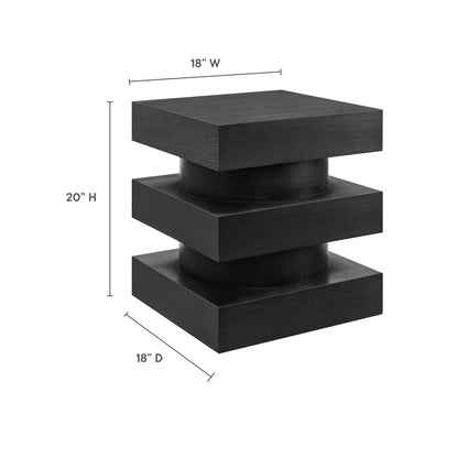 Modway - Perpetuate Totem End Table by Modway  Living Room Tables Black - EEI-6864-BLK
