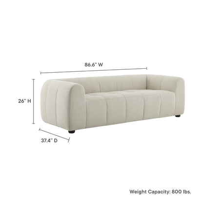 Modway - Liana Upholstered Fabric Sofa by Modway  Living Room Sofas and Armchairs Gray - EEI-6866-LIN