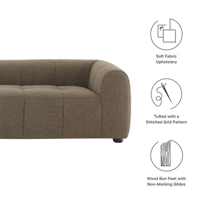 Modway - Liana Upholstered Fabric Sofa by Modway  Living Room Sofas and Armchairs Brown - EEI-6866-MOC