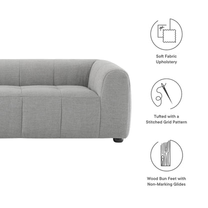 Modway - Liana Upholstered Fabric Sofa by Modway  Living Room Sofas and Armchairs Gray - EEI-6866-PEW