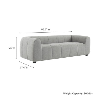 Modway - Liana Upholstered Fabric Sofa by Modway  Living Room Sofas and Armchairs Gray - EEI-6866-PEW