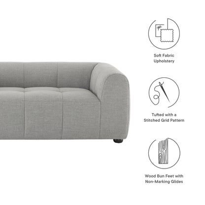 Modway - Liana Upholstered Fabric Loveseat by Modway  Living Room Sofas and Armchairs Gray - EEI-6867-PEW