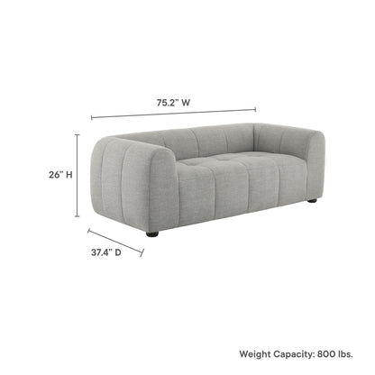 Modway - Liana Upholstered Fabric Loveseat by Modway  Living Room Sofas and Armchairs Gray - EEI-6867-PEW