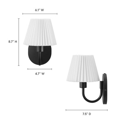 Modway - Wave Wall Sconce by Modway  Lighting Ceiling Lamps Black - EEI-6872-BLK