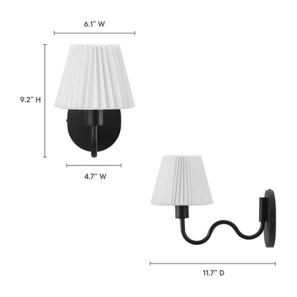 Modway - Wave Squiggle Arm Wall Sconce by Modway  Lighting Ceiling Lamps Black - EEI-6873-BLK