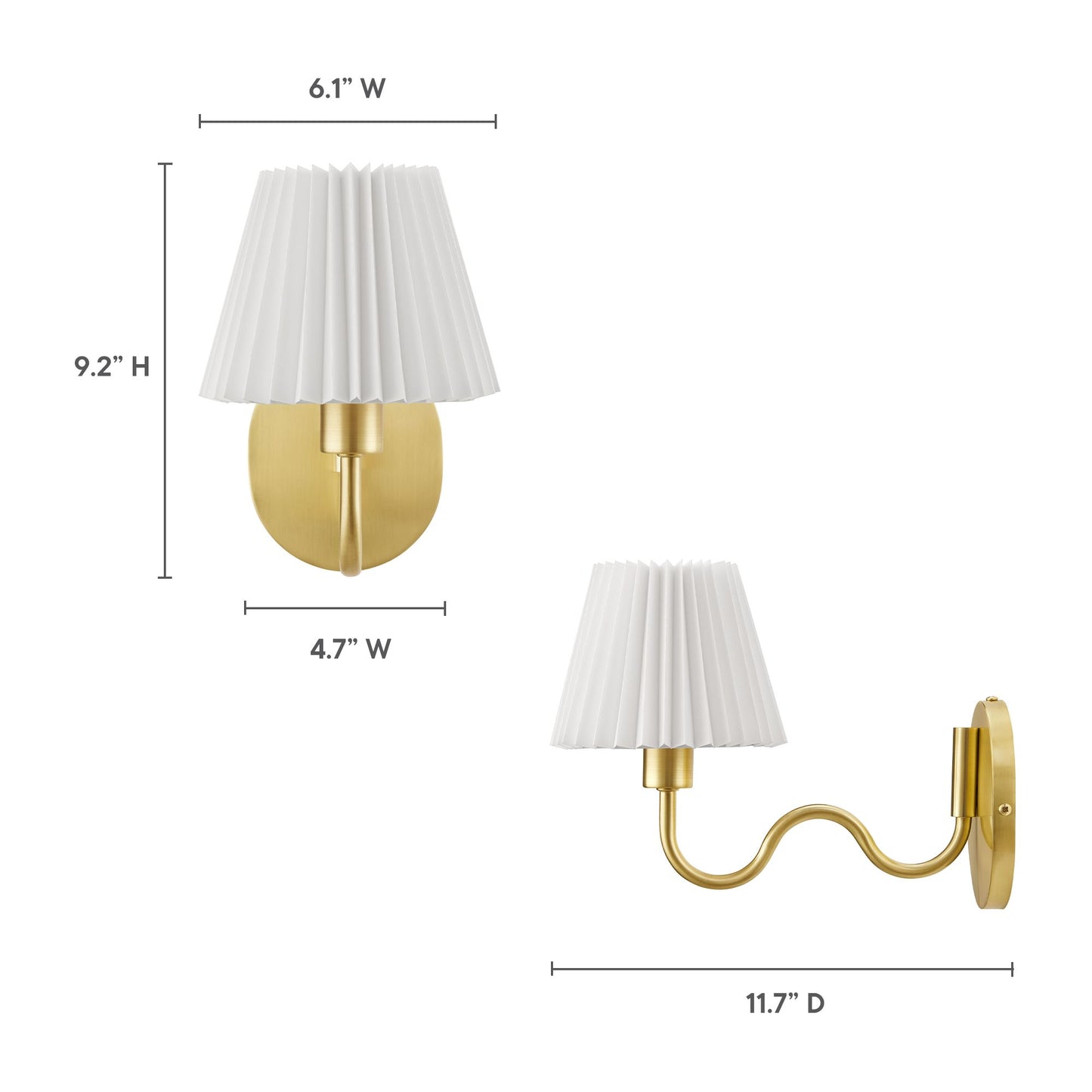 Modway - Wave Squiggle Arm Wall Sconce by Modway  Lighting Ceiling Lamps Brown - EEI-6873-BRA