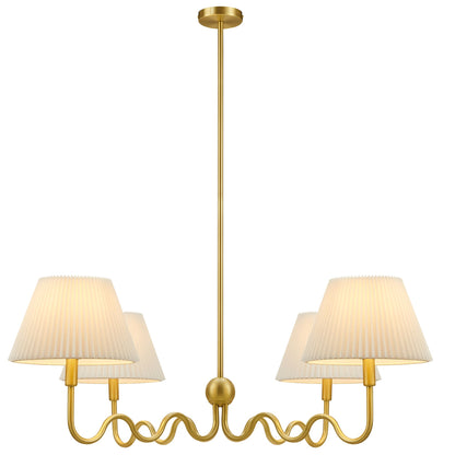 Modway - Wave Squiggle 4-Arm Pendant Light by Modway  Lighting Ceiling Lamps Brown - EEI-6875-BRA