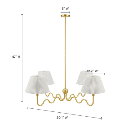 Modway - Wave Squiggle 4-Arm Pendant Light by Modway  Lighting Ceiling Lamps Brown - EEI-6875-BRA