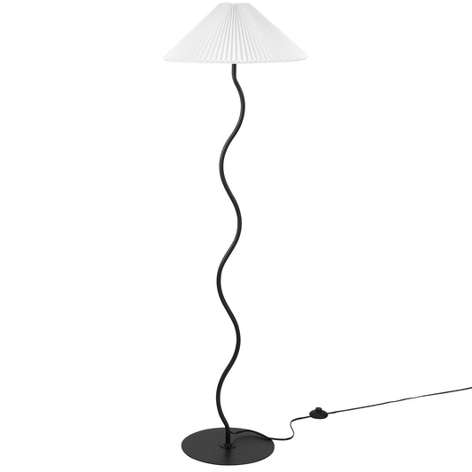 Modway - Wave Squiggle Floor Lamp by Modway  Lighting Table Lamps Black - EEI-6877-BLK