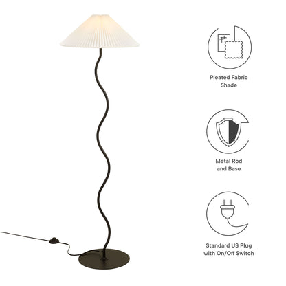 Modway - Wave Squiggle Floor Lamp by Modway  Lighting Table Lamps Black - EEI-6877-BLK