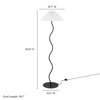 Modway - Wave Squiggle Floor Lamp by Modway  Lighting Table Lamps Black - EEI-6877-BLK
