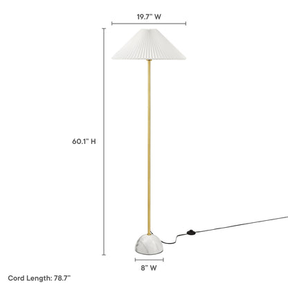 Modway - Illusion Marble Dome Floor Lamp by Modway  Lighting Table Lamps Gold - EEI-6879-BRA