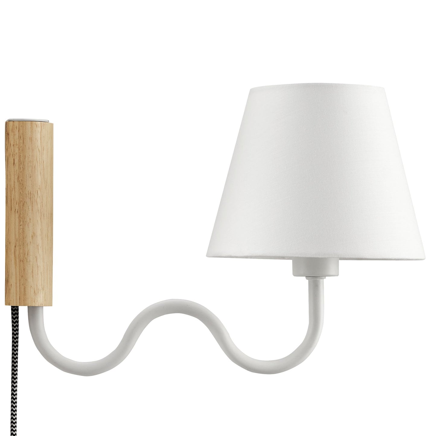 Modway - Sunlit Squiggle Arm Wall Sconce by Modway  Lighting Ceiling Lamps White - EEI-6881-NAT-WHI