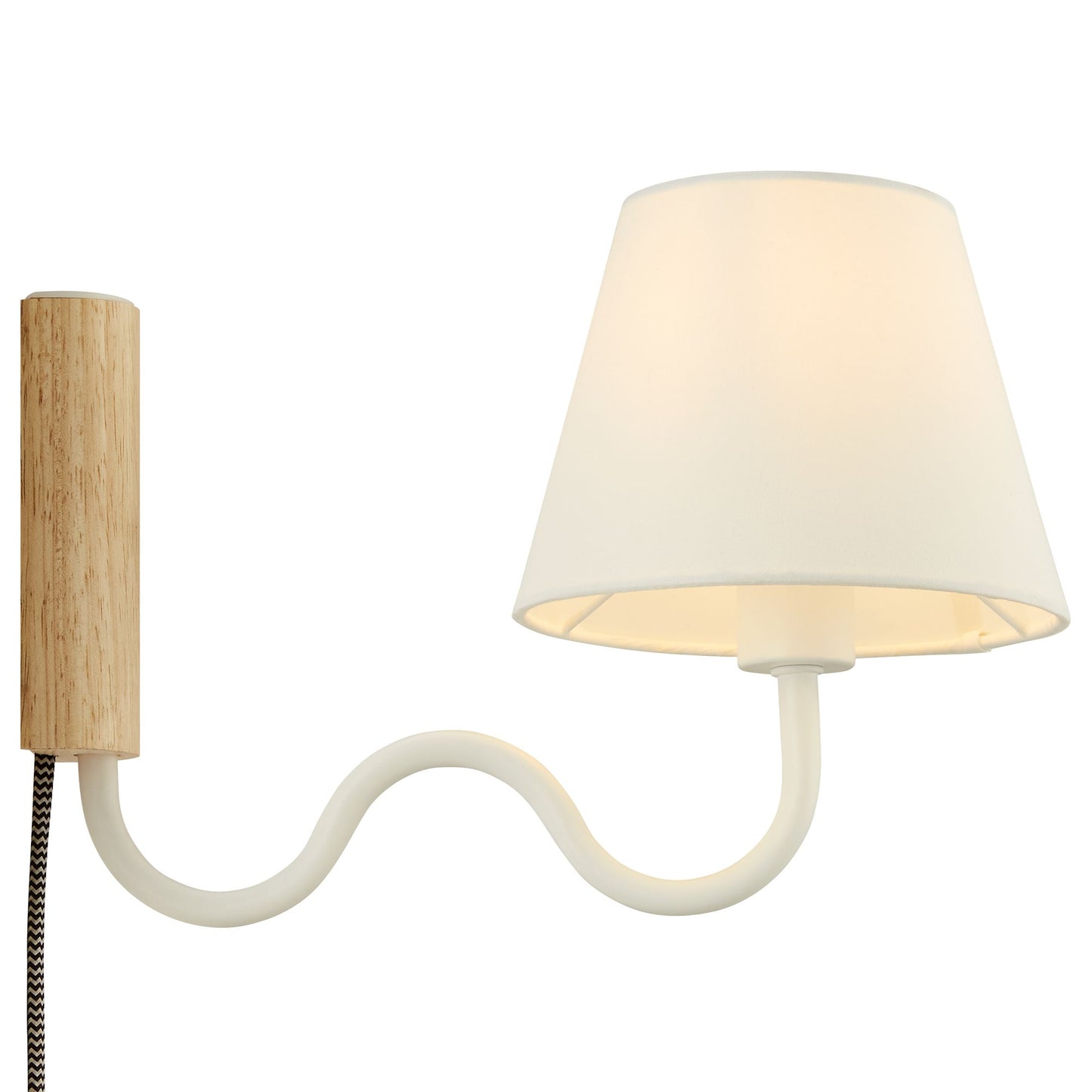 Modway - Sunlit Squiggle Arm Wall Sconce by Modway  Lighting Ceiling Lamps White - EEI-6881-NAT-WHI
