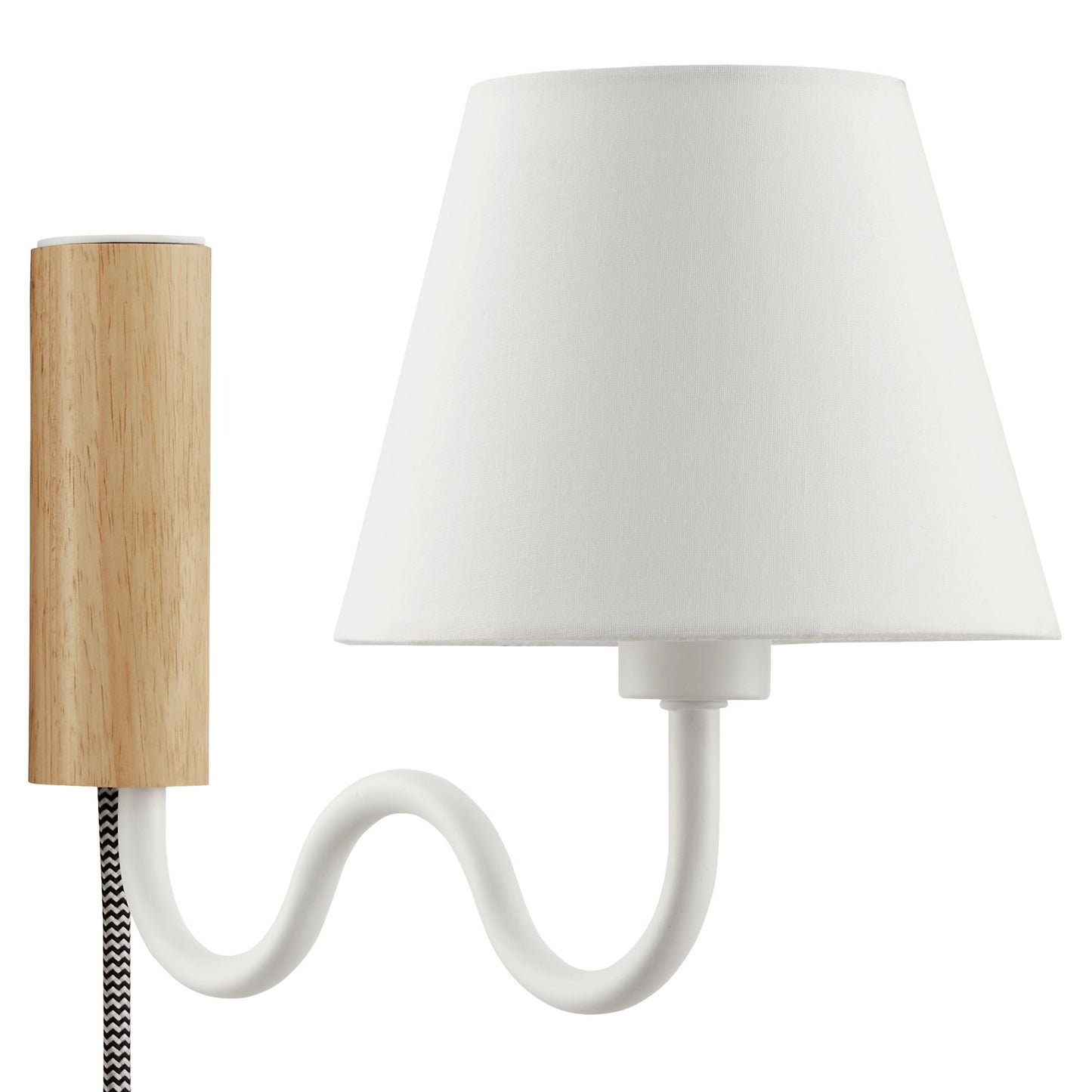 Modway - Sunlit Squiggle Arm Wall Sconce by Modway  Lighting Ceiling Lamps White - EEI-6881-NAT-WHI