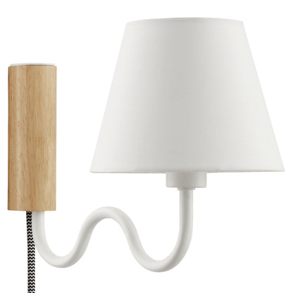 Modway - Sunlit Squiggle Arm Wall Sconce by Modway  Lighting Ceiling Lamps White - EEI-6881-NAT-WHI