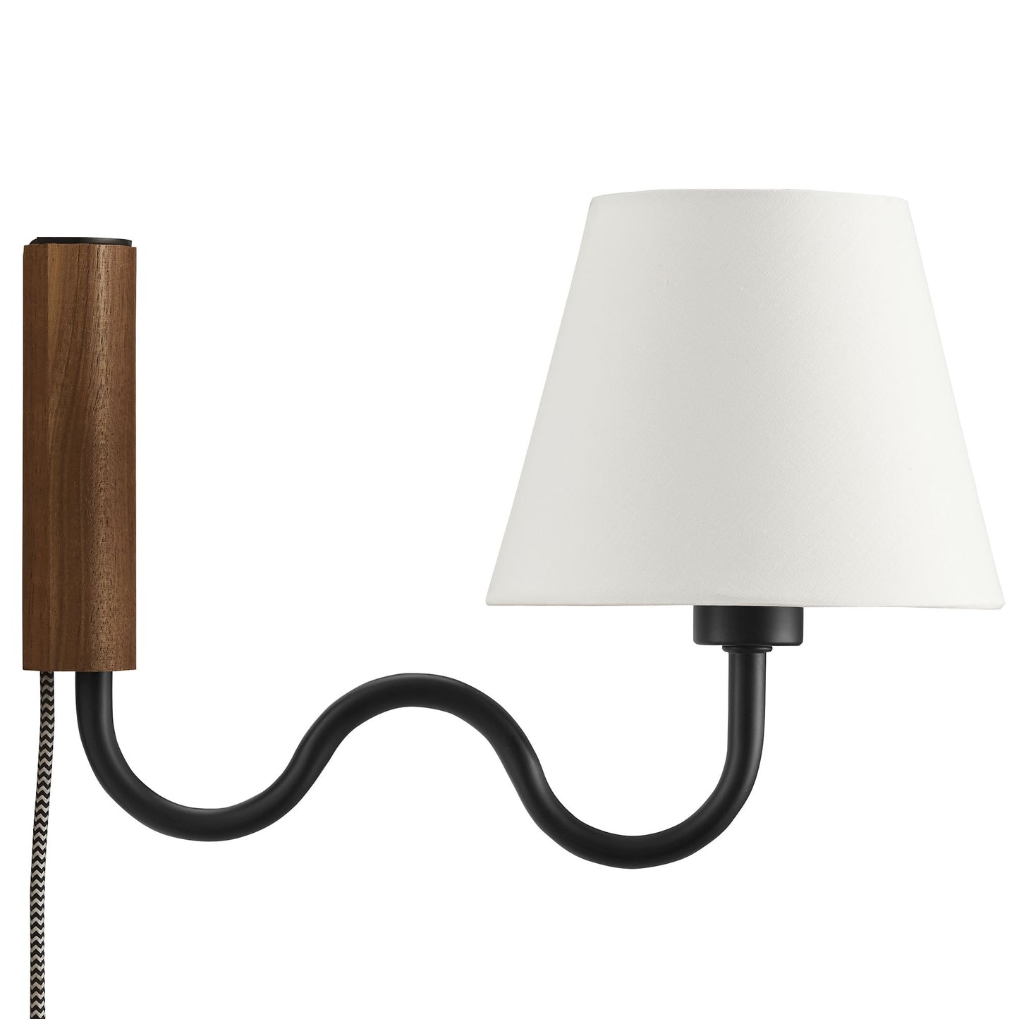Modway - Sunlit Squiggle Arm Wall Sconce by Modway  Lighting Ceiling Lamps Black - EEI-6881-WAL-BLK