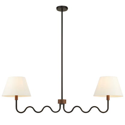 Modway - Sunlit Squiggle 2-Arm Pendant Light by Modway  Lighting Ceiling Lamps Black - EEI-6882-WAL-BLK